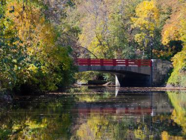 Red Bridge in fall.